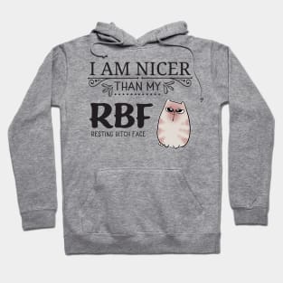 Resting Bitch Face RBF Cute Cat Hoodie